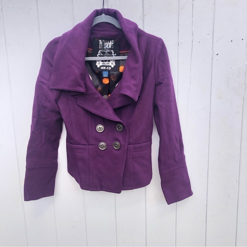 Millard Fillmore Wool Blend Peacoat Purple